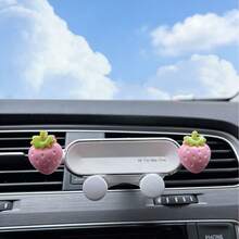 可爱草莓车载手机支架，粉色草莓车载出风口手机导航支架 - 草莓 - 查看 11