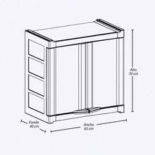 Armario Gabinete Organizador Plástico Jardin Exterior Marrón Oscuro - Marrón oscuro - Ver 5