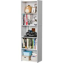 5-Tier Open Shelf Bookcase And Bookshelf, Freestanding Display Storage Shelves Narrow Cube Storage Organizer For Small Spaces Kids Bedroom Living Room Home Office Apartment, 52 Inch, White - Trắng - Xem 7