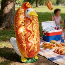 23-Inch Tall Hot Dog Decoration, Suitable For Cement, Plastic Porch, Yard, Garden, Outdoor Sculpture Art Decor - A - View 5