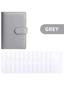 Sổ tay quản lý ngân sách A6, bìa da PU mềm mại kèm 12 phong bì zip A6, sổ lập kế hoạch ngân sách để quản lý chi tiêu và tiết kiệm. - Nhiều màu - Xem 4