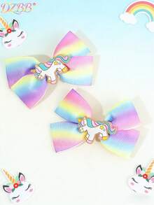 2个装彩色紫色纹理布艺发夹，独角兽发饰，可爱发夹，适合女孩和青少年，春夏旅行和派对礼物。关注我们获取最新设计，享受20%折扣。DZBB - 彩色 - 查看 9