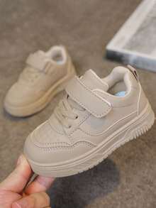 2026 Spring New Hook And Loop Casual Shoes For Toddlers & Kids, Soft Sole Non-Slip Breathable Sneakers, Versatile For Boys & Girls - Khaki - View 8