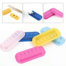 MyAoKuE-Up 100Pcs Tray For Mascara Glue, Plastic Strip-Shaped Pad For Extending Eyelash Length, Plastic Pad Tray For Eyelash Technicians, Professional Eyelash Grafting Tools. - Multicolor - View 4