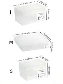 4pcs/2pcs/1pc Transparent Desktop Small Items Storage Box With Lid, Card Drawer Style Desktop Organizer Box - White - View 6