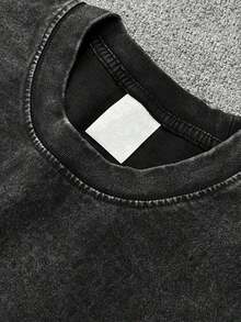Camiseta unisex 100% algodón lavado vintage, estampado anime estilo Y2K, diseño moderno de moda, tacto suave y confortable, corte holgado, ideal para uso diario y excelente opción de regalo. - Negro - Ver 2