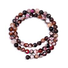 1 String 6/8/10mm Natural Pink Volcanic Stone Healing Energy Round Beads, Suitable For Jewelry Making, DIY Bracelets And Necklaces - Pink Fire Agate - View 8
