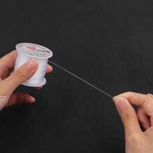 1 Cuộn Dây Pha Lê, Dây Câu Cá Trong Suốt 0.2-0.6mm, Dây Làm Vòng Tay, Dây Chuyền Thủ Công, Dây Câu Cá - trắng - Xem 3