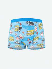 5条装 男童舒适柔软赛车印花三角裤 - 彩色 - 查看 2