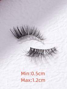 20 Pairs Transparent Half-Eye Elongating False Eyelashes - Black - View 4