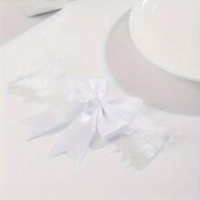 Dây đeo tất ren trắng gợi cảm cho nữ, mặt dây chuyền hình nhẫn đeo đùi thanh lịch cho cô dâu, phụ kiện dây đeo thắt lưng cưới cho cô dâu. - Nhiều màu - Xem 7