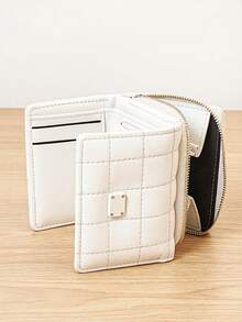 Compact Multi-Function Card Holder Wallet - White - View 5