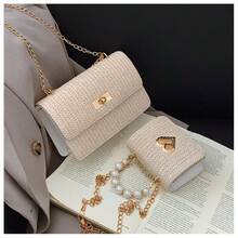 Sac bandoulière pour femme - grand blanc cassé - Voir 8