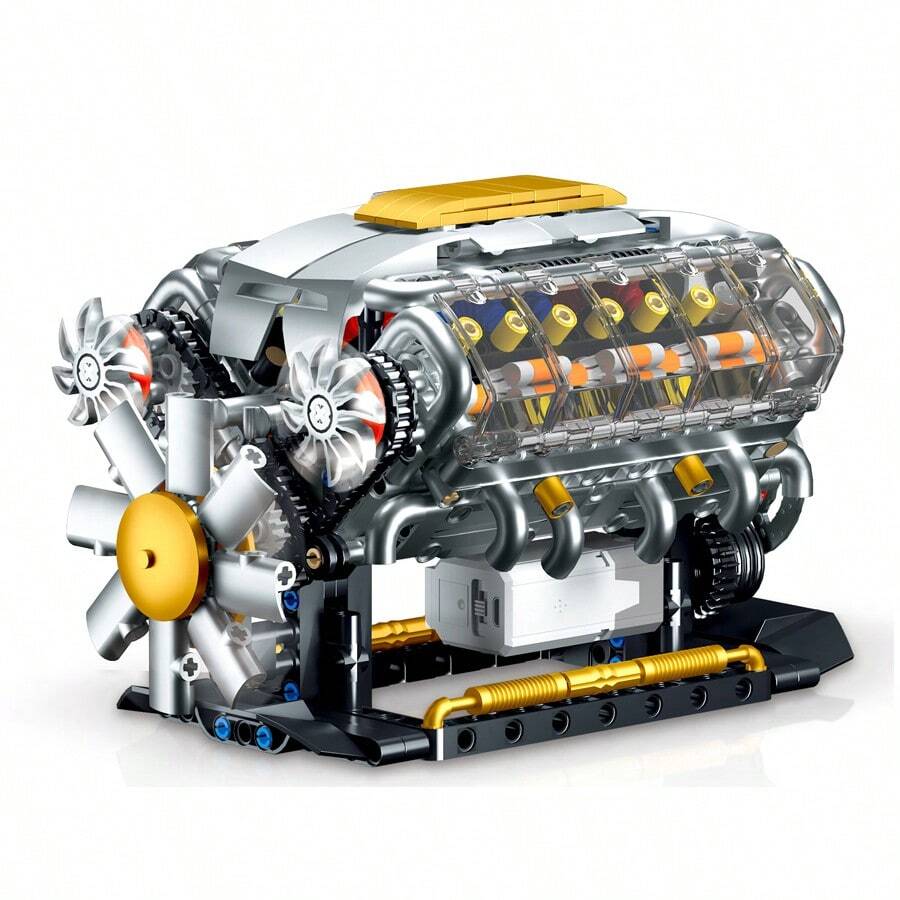 Bộ đồ chơi lắp ráp 692 mảnh hình động cơ V8 siêu xe sáng tạo, mô hình động cơ V8 lắp ráp, mô hình động cơ V8 mini tự lắp ráp, dự án lắp ráp STEM dành cho người lớn, đồ chơi giáo dục khoa học vật lý, mô hình trưng bày để bàn, quà tặng sinh nhật. - Nhiều màu - Xem 1
