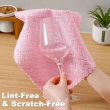 80 Pack Microfiber Cleaning Cloth Roll Reusable Paper Towels 12"X12" Tear Away Cloth,Absorbent Dish Rags For House Kitchen,Wash Cloths,Lint Free Rags For Window Cars Cleaning Supplies - Hồng - Xem 8