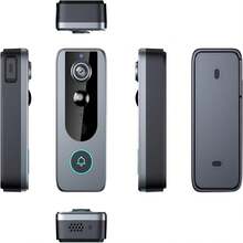 Chuông cửa liên lạc nội bộ không dây tầm xa 500M, chuông cửa không dây cho sân biệt thự, camera chuông cửa không dây với âm thanh hai chiều và tầm nhìn ban đêm, thích hợp sử dụng trong nhà và ngoài trời. - Nhiều màu - Xem 12