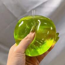 1 pieza Juguete apretable con forma de manzana azul océano, manzana grande de cristal morado, alivio del estrés, rebote lento, adecuado para relajación en la oficina, decoración del hogar | Mejor regalo para familiares y amigos - Multicolor - Ver 5
