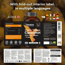 Curcuma bio au poivre noir, 365 gélules, Sevens Nutrition - 1 lb - Voir 2