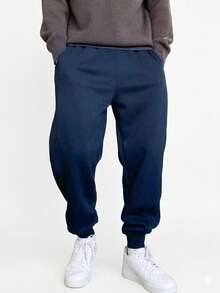 Men's Sweatpants, Winter Fashion, Cold Weather - MEN'S BLUE SWEATPANTS - View 2