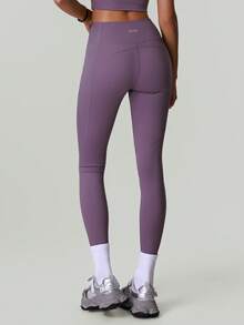 Quần tập thể dục yoga cạp cao ôm bụng dành cho nữ, có túi, thích hợp cho chạy bộ, hoạt động thể thao, tập luyện. - Màu tím - Xem 10