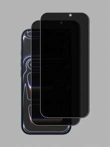Bộ 2 miếng dán màn hình cường lực chống nhìn trộm, tương thích với các thiết bị Apple, chống trầy xước, chống va đập, lớp phủ chống dầu, cảm ứng mượt mà, phù hợp với các dòng máy Apple X/XR/11/12/13/14/15/16/16Plus/16Pro/16ProMax/16e/17/17 Air/17 Pro/17 Pro Max/17e. - màu đen - Xem 17