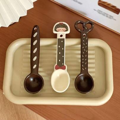 1 pieza Cuchara cerámica con forma de pan retro y linda, adecuada para cafés, hogares, restaurantes, fiestas, bailes, oficinas