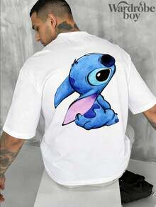 Disney Authorized Short Sleeved Printed T-Shirt, Stitch Printed T-Shirt,Graphic Tees, Cotton Graphic Tees,Funny Graphic Tees,Suitable For Family Travel And Vacation. Mother's Day T-Shirt, Suitable For Both Men And Women. Cotton T-Shirt, Comfortable And Breathable. - 白色的- - 查看 2