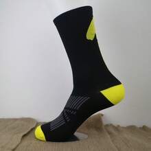 男士高品质专业骑行袜，适合比赛、运动、骑行、足球等场合，网眼透气，公路自行车袜，夏季款 - 彩色 - 查看 4