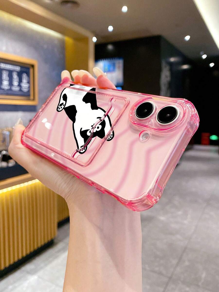 1 chiếc ốp lưng điện thoại TPU màu hồng trong suốt chống sốc, có hình mèo và trái tim, thời trang, đa năng, sáng tạo, thích hợp làm quà tặng cho bạn gái/bạn trai, bạn thân/anh chị em, vợ/chồng, người yêu, gia đình/bạn bè, ốp lưng mềm chống bụi, chống nước, bao phủ toàn diện, tương thích với iPhone/Android - Nhiều màu - Xem 1