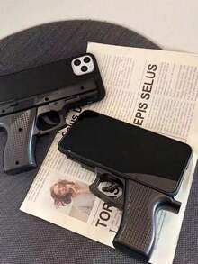 Funny Toy Gun Protective Case Compatible With IPhone 16, 17/17 Pro/17 Pro Max, 15, 14, 13, 12, 11 Pro Max, Creative Niche Design - Black - View 7