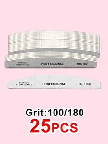 [100 cái/50 cái/25 cái/10 cái/1 cái] Dũa móng tay bằng gỗ mỏng màu xám - Độ nhám 100/180/240, Bộ dụng cụ chăm sóc và làm móng, Dũa móng hai mặt, Khối mài móng có thể giặt và tái sử dụng, Thích hợp cho móng tự nhiên và móng acrylic, Sử dụng tại nhà và salon - Màu Xám nhạt - Xem 13
