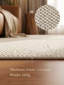 Thảm trải sàn giả sợi sisal – Màu xám, thiết kế trừu tượng hiện đại, dệt mật độ cao, chống trơn trượt, thích hợp cho phòng khách, phòng ngủ và ban công | Chống thấm nước và dễ vệ sinh. - sợi raffia đen kiểu hiện đại - Xem 8