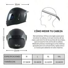 Casco Abatible para Motocicleta Negro Mate, Certificado DOT, Diseño  y Cómodo, Protección Integral, Ideal para Uso Diario y Viajes - A - Ver 10
