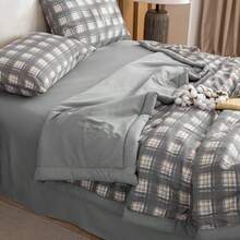 Lightweight Summer Quilt, Cooling Blanket, Single/Double, Breathable Summer Comforter, Suitable For Camping And Hiking, One Thin Quilt, Without Pillowcase And Inner Core - Grey - View 5