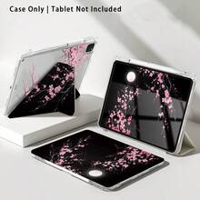 櫻花與月亮圖案彩繪效果壓克力水晶平板保護殼，相容於 Honor 8/9/10/X8/X8A/X9/X8Pro/X9Pro、MatePad SE 11"/MatePad 11"/11.5"/MatePad Pro、Apple 10th/11th Gen 2025 (A16)、Galaxy Tab A7/A9 及其他熱門機型 - 彩色 - 查看 8