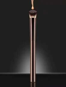 1pc #19 Oval Concealer Brush, High Quality Super Fine Bristles, Soft Polyester Fibers, Low Allergenicity, Seamless Coverage, Suitable For All Skin Types - Rose Gold - View 4