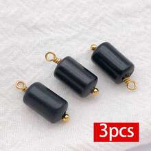 2 mặt dây chuyền đá tự nhiên hình cột 6x10mm kèm đế thép không gỉ, dùng để tự làm trang sức (bông tai, vòng cổ, vòng tay). - Mặt dây chuyền - Xem 8