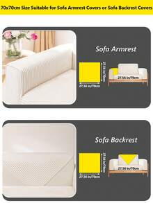 1PC Modern Minimalist Flannel Straight Stripe Sofa Cushion, Pet-Friendly 1-4 Seater Modular Sofa Protector, Suitable For Living Room, Bedroom, Study Decor, Machine-Washable Sofa Slipcover. - Multicolor - View 25