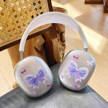 1 chiếc ốp bảo vệ màu tím hình nơ, tương thích với Apple Max 2, ốp tai nghe nhẹ và sáng tạo, phù hợp với tai nghe Bluetooth. - Nhiều màu - Xem 2