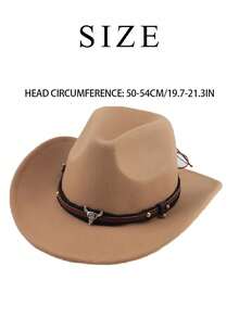 2pcs Western Cowboy Costume, Cowboy Hat Cosplay Accessories, Brown Western Cowboy Hat Children's Costume, Fun Halloween Party Role Play, Including 1 Cowboy Hat And 1 Black Bandana - Camel Hat + Black Scarf - View 8