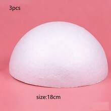 1/3/12pcs White Solid Foam Half Spheres, Handmade DIY Floral Art, Wedding Decoration, Mall Decoration, Wedding Scene Ball, Painting DIY Early Education Solar System Making Half Round Foam Ball, Floral Foam Ball, Half Round Wedding Road Floral Art, Floral Ball, Wedding Props, Used For Art And Crafts, Sculpture, Flower Arrangement, Styling, Valentine's Day Projects, Sculpture Modeling, Summer, Holiday - Multicolor - View 15
