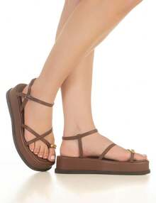 FLAT HALF MOON NORMAL SHAPE - Rust Brown - View 2