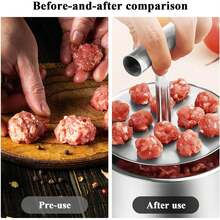 Stainless Steel Meatball Machine, 12/6 Ball Manual Pressing Type Meatball Machine, Portable Meatball Making Tool, Simple Stainless Steel Meatball Making Mold, Kitchen Household Cooking Tool - Multicolor - View 4