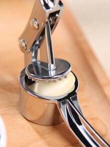 1pc Stainless Steel Garlic Press, Fashionable Silver Multi-Function Garlic Mincer Kitchen Tool - Multicolor - View 5