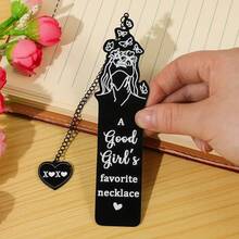 暗黑甜美酷炫好女孩不锈钢书签，趣味书签饰以盛开少女的蝴蝶图案，是送给女性阅读爱好者、爱书人和读书迷的有趣艺术礼物。 - 均碼 - 查看 9