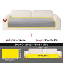 1PC Modern Minimalist Flannel Straight Stripe Sofa Cushion, Pet-Friendly 1-4 Seater Modular Sofa Protector, Suitable For Living Room, Bedroom, Study Decor, Machine-Washable Sofa Slipcover. - Multicolor - View 22