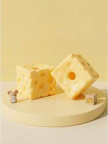 1pc 7cm Square Ultrathin Cheese Ball Squishy, TPR Shell Slow Rebound Squeeze Toy, No Filler, DIY Cheese Skin Squishy, Birthday/Halloween Gift, Perfect Gift, Stress Relief Gift For Teens - 多色 - 查看 7