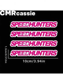 4pcs Speed Hunter Car Stickers - Vinyl Glossy Surface, Geometric/Graphic Car Themed, Self-Adhesive Decals Suitable For Truck Bumper, Rear Window, Windshield Wipers, Door Handles, Motorcycle & Bicycle - Applicable To Plastic, Glass, Metal Surfaces - 4pcs - View 15