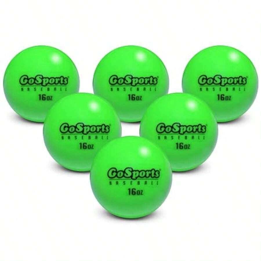 Weighted Training Balls - Choose Baseball Or Softball - Hitting And Pitching Training For All Skill Levels - Improve Power And Mechanics - Baseball 6 Pack Green - View 1