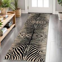 Zebra Printed Room Decoration Floor Mat - Anti Slip, Quick Drying, Bedroom Soft Decoration, Father's Day Birthday Anniversary, Thanksgiving Gift, Christmas, Halloween, Easter, Anniversary Celebration - Multicolor - View 2